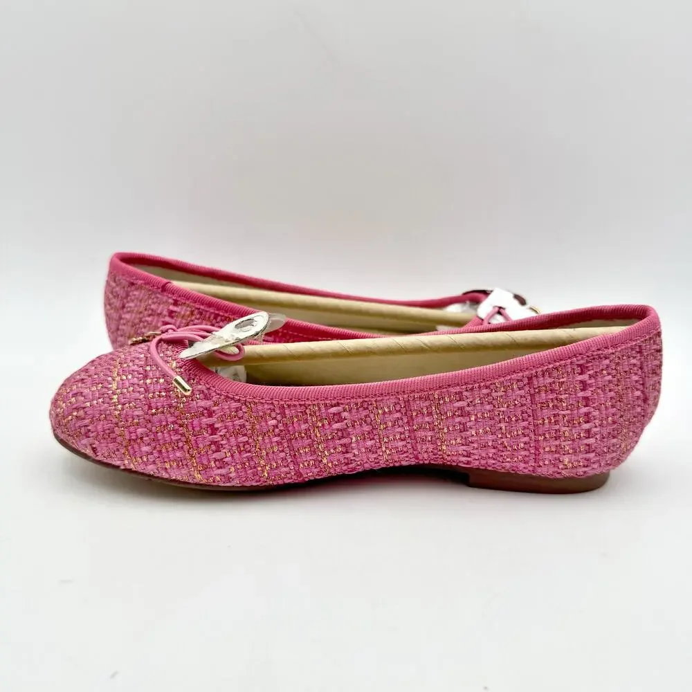 Sam Edelman Kids Felicia Ballet Flats US 1 M EU 32 Pink Vegan Leather NIB